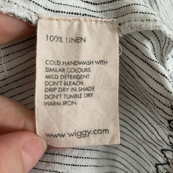 Wiggy Kit Striped Linen "Libertine" Top, size Large - Picture 7 of 7